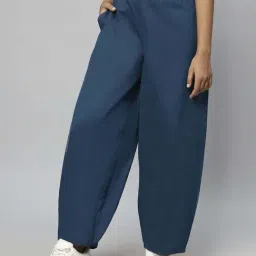 TeenTrums Kids Blue Cotton Loose Fit Pants-picture-10