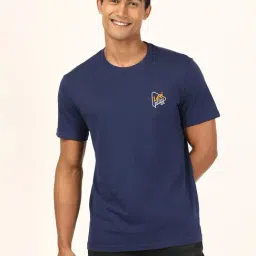 Lee Navy Cotton Slim Fit Printed T-Shirt-picture-39
