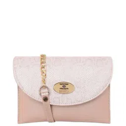 Esbeda Pink Textured Small Sling Handbag-picture-15