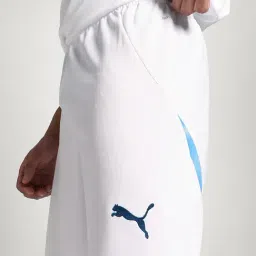 Puma White Regular Fit Colour Block Sports Shorts image 4