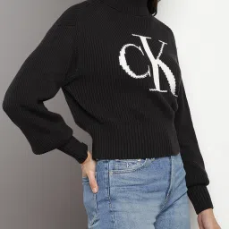 Calvin Klein Black Logo Relaxed Fit Sweater image 3