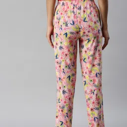 Kryptic Navy & Pink Printed Pure Cotton Elasticated Waist Band Regular Fit Pyjamas - Pack of 2 image 3