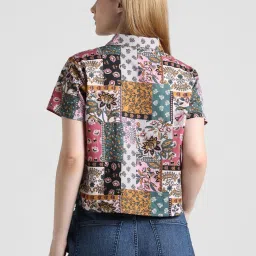 Only Multicolor Cotton Printed Shirt image 3