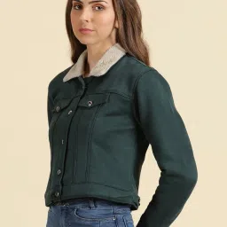 showoffff SHOWOFF Green Regular Fit Jacket image 3