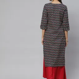 Aarika Blue Cotton Printed Kurti image 2