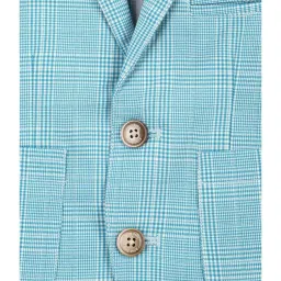 Allen Solly Junior Blue Checks Full Sleeves Blazer image 3