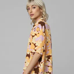 Only Multicolor Viscose Floral Print Shirt image 3