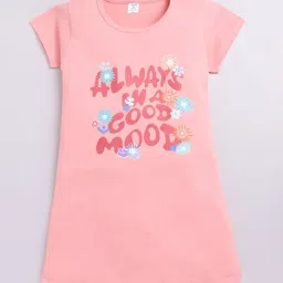 Todd N Teen Kids Peach Printed Nighty-image-46