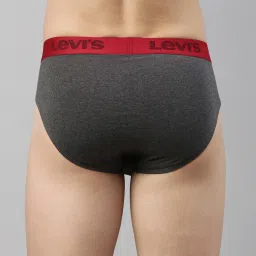 Levi's Dark Grey Melange Briefs - Pack of 2 image 2