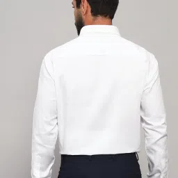 Cantabil White Cotton Regular Fit Shirt image 2