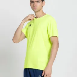 ADIDAS Lime Yellow ADIZERO E Regular Fit Tee image 3
