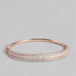 Zavya CZ Rose Gold-Plated 92.5 Sterling Silver Kada Bracelet image 3