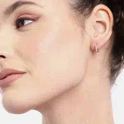 Zavya Evergreen White and Moment 92.5 Sterling Silver Stud & Hoop - Set of 2 image 3