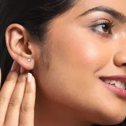 Zavya Rhodium-Plated Star-Edgy Triangle Zircon 92.5 Sterling Silver Stud - Set of 2 image 3