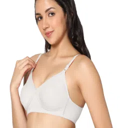 IN CARE White & Maroon Full Coverage Non-Wired T-Shirt Bra - Pack of 2 image 3