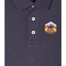 Allen Solly Junior Dark Grey Solid Polo T-Shirt image 3