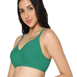 IN CARE Green & Purple Full Coverage Non-Wired T-Shirt Bra - Pack of 2 image 3