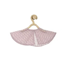 Allen Solly Junior Light Purple Embellished Frock, Jacket with Scrunchy image 3