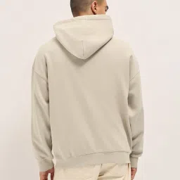The Bear House Beige Relaxed Fit Hoodie image 2
