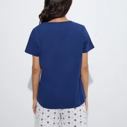 Wunderlove by Westside Navy Printed Cotton T-Shirt image 2