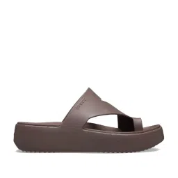 Crocs Women's Getaway Brown Toe Ring Wedges image 2