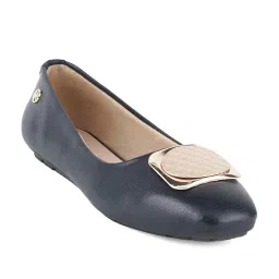 Elle Women's Navy Flat Ballets image 3