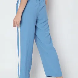 Vero Moda Blue Regular Fit High Rise Pants image 3