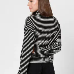 Vero Moda Black & White Striped Top image 3