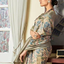 Elora Multicolor Floral Saree With Blouse image 2