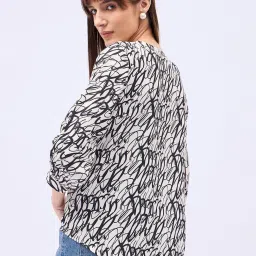 Winza Designer Cream Abstract Top image 2