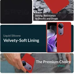 Sprig Back Cover for VIVO V40 PRO (Red) image 2