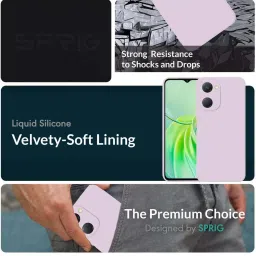 Sprig Back Cover for VIVO T3 LITE (Purple) image 2