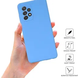 Sprig Liquid Silicone Back Cover for Samsung Galaxy A52 (Blue) image 2