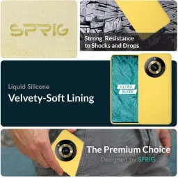 Sprig Liquid Silicone Back Cover for Realme Narzo 60 Pro 5G (Yellow) image 2
