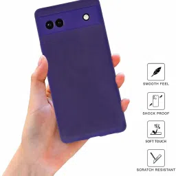 Sprig Liquid Silicone Back Cover for GOOGLE PIXEL 6A (Purple) image 2