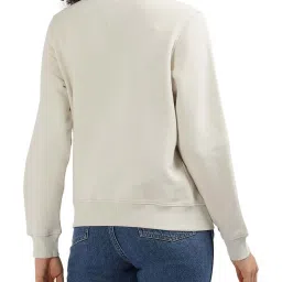 Tommy Hilfiger Beige Logo Regular Fit Sweatshirt image 2