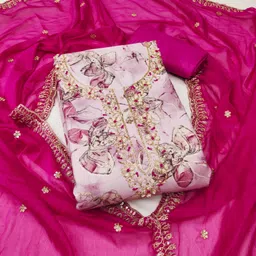 HERE&NOW Embroidered Unstitched Dress Material-picture-10