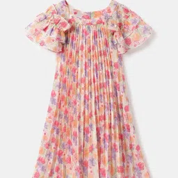 United Colors of Benetton Kids Multicolor Floral Print Dress-picture-10