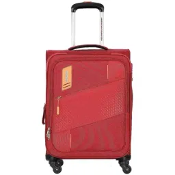 American Tourister Spruce Red Textured Soft Cabin Trolley Bag - 59 cm-image-59