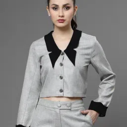 KASSUALLY Grey Relaxed Fit Crop Shirt-picture-38