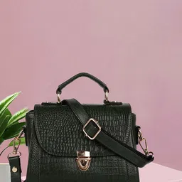 SPOTIC Women Textured Structured Leather Satchel Bag-picture-37