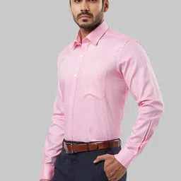 Raymond Men Pink Regular Fit Self Design Formal Shirt image 5