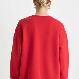 DeFacto Women Cotton Typography Printed Pullover image 4