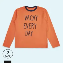 Pantaloons Baby Kids Black & Orange Cotton Printed Full Sleeves T-Shirt-picture-13