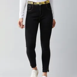 Miss Chase Black Denim Skinny Fit High Rise Jeans-image-26
