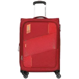 American Tourister Spruce Red Textured Soft Medium Trolley Bag - 71 cm-image-54