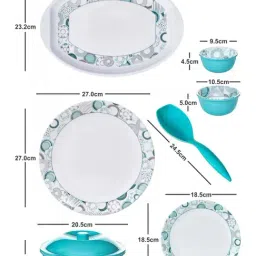 Servewell White Printed Dinner set image 3
