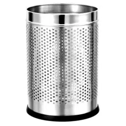 OPR 18 L Silver Stainless Steel Perforated Dustbin 1 Pc-picture-45