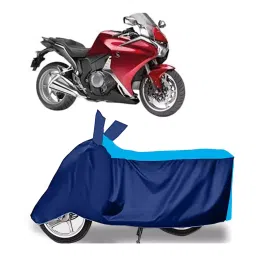 Auto Pearl Two Wheeler Cover for Honda VFR 1200F - Cyan, Blue-picture-22