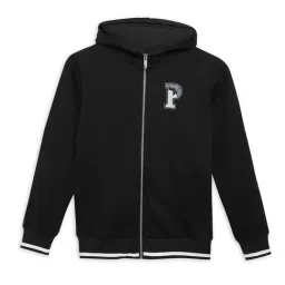 Puma Kids Black Solid Full Sleeves Hoodie-picture-21